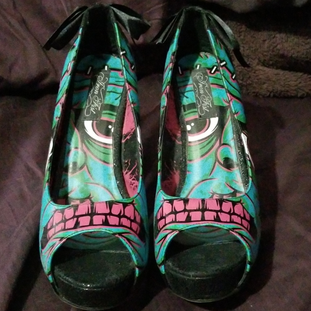 Iron Fist Frankenstein's Monster heels size 11